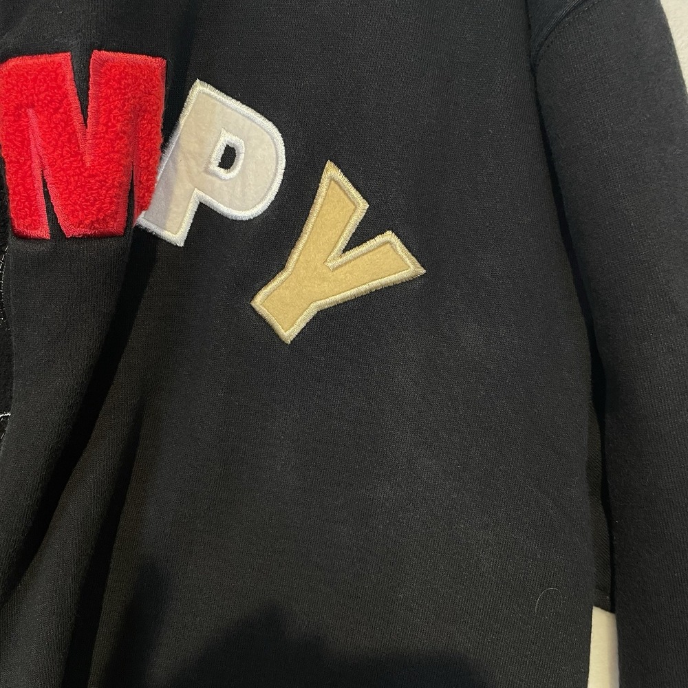 Vintage Walt Disney‎ World Grumpy Full Zip Sweatshirt Size L Black Embroidery - Picture 14 of 16